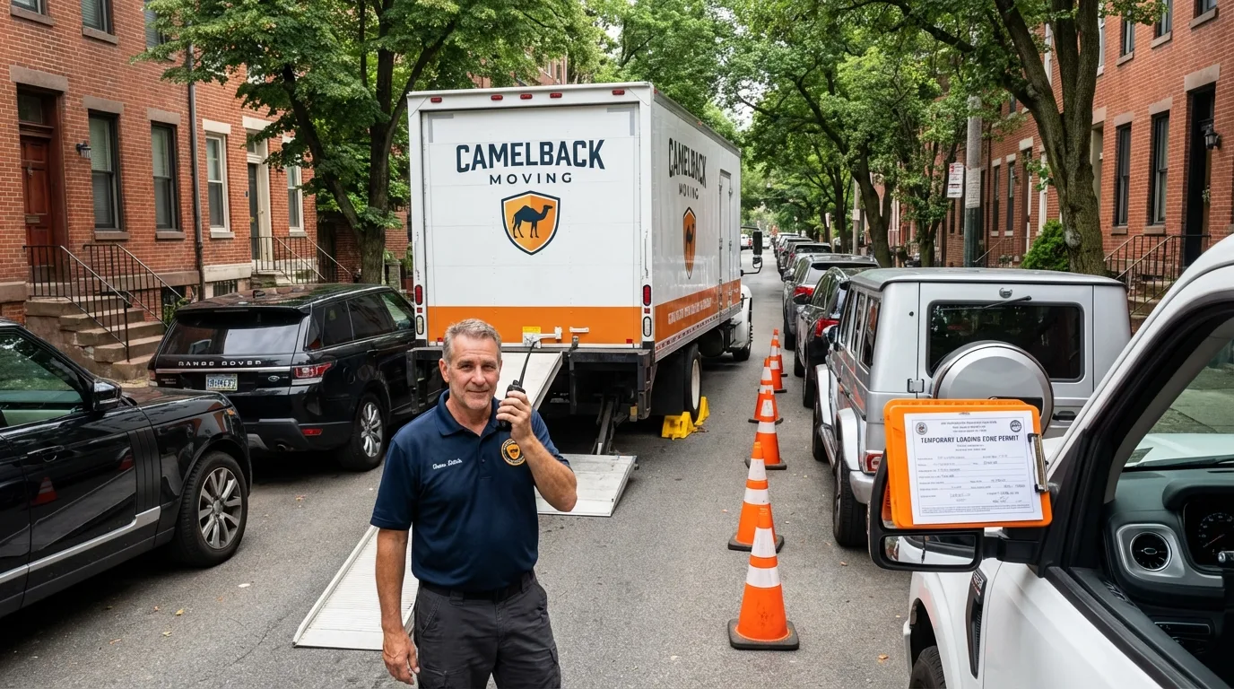 City street loading permit setup in Thiells, NY